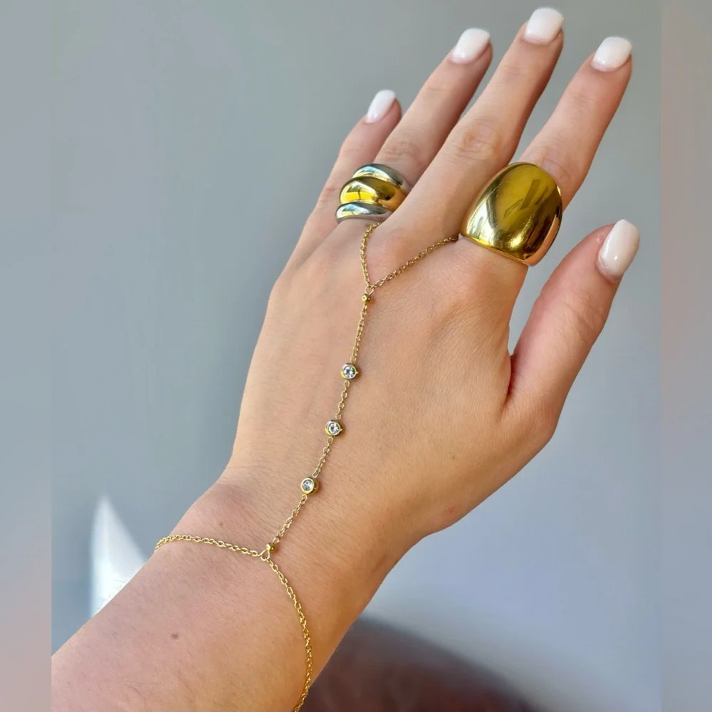 Water Resistant Diamond Hand Chain - Picture 2 of 2